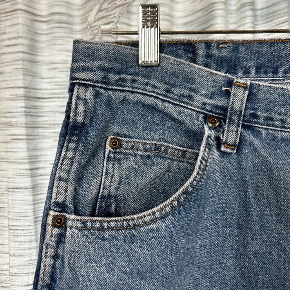 Wrangler Regular Fit Blue Jeans Mens 38x32 Cotton Denim Workwear